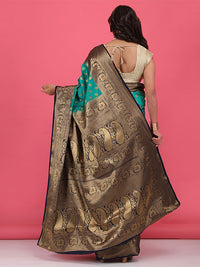 Thumbnail for Paper Silk with Contrast Border Pallu Saree