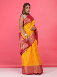 Thumbnail for Paper Silk with Contrast Border Pallu Saree