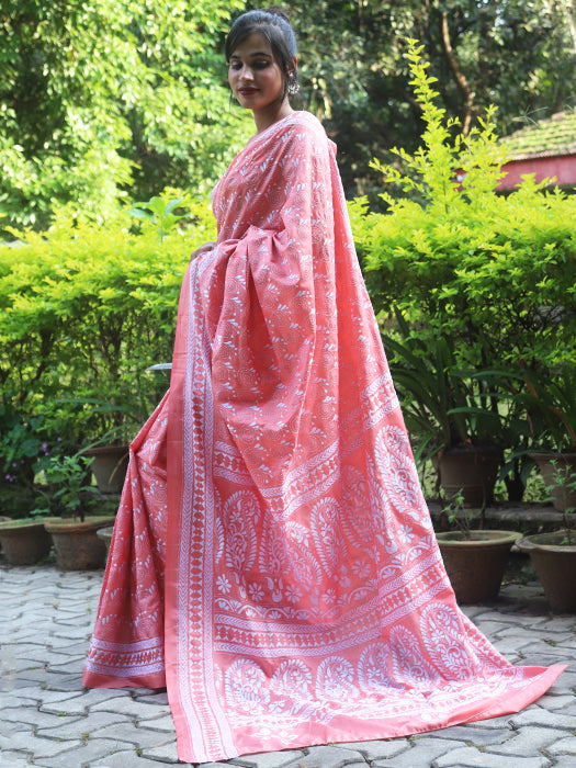 Eri Silk(cold) Kantha (P) Saree