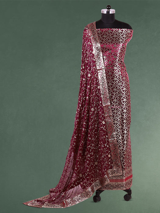 Heavy Banarasi Jaal Suit with Dupatta