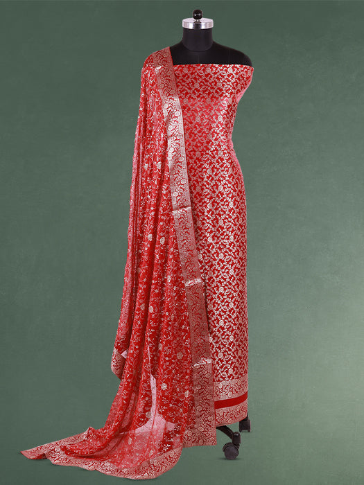 Heavy Banarasi Jaal Suit with Dupatta