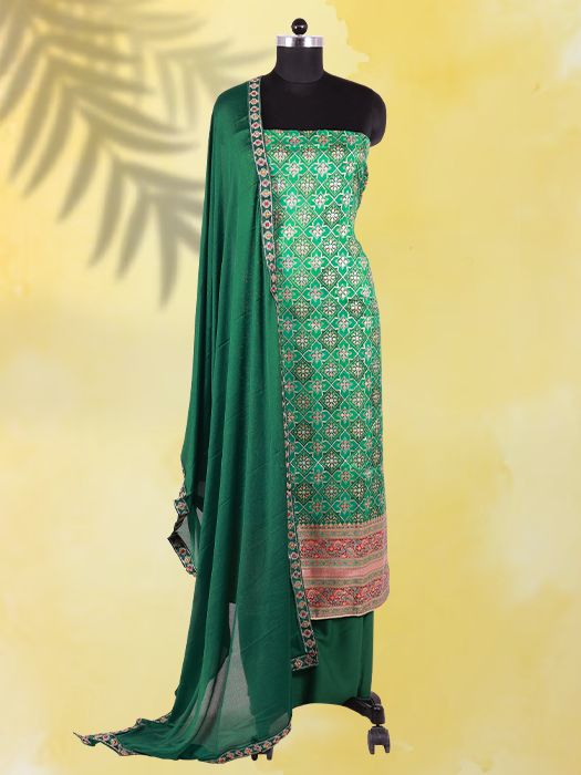 Pure Russian Dola Jacquard Suit with Dupatta