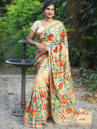 Thumbnail for Eri Silk (cold) Kantha Saree