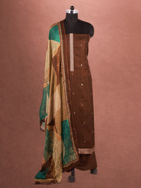 Thumbnail for Plain Self Jacquard Suit with Dupatta