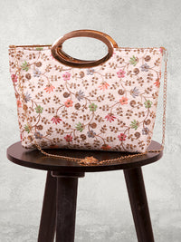 Thumbnail for Silk Fabric Floral Embroidery Hand Bag