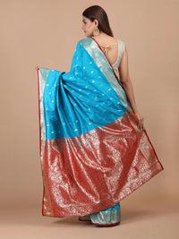 Thumbnail for Silk Booti Border with Pallu Saree