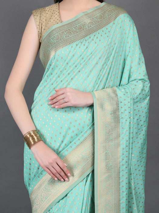 Banarasi Saree with Golden Small booti