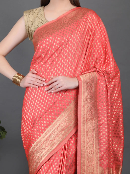 Banarasi Saree with Golden Small booti