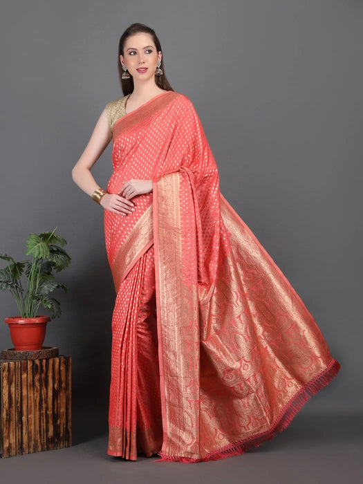 Banarasi Saree with Golden Small booti