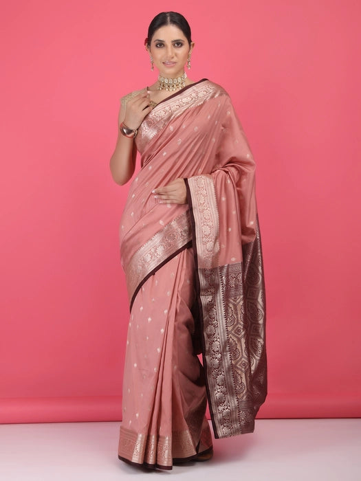 Silk Booti Border with Pallu Saree