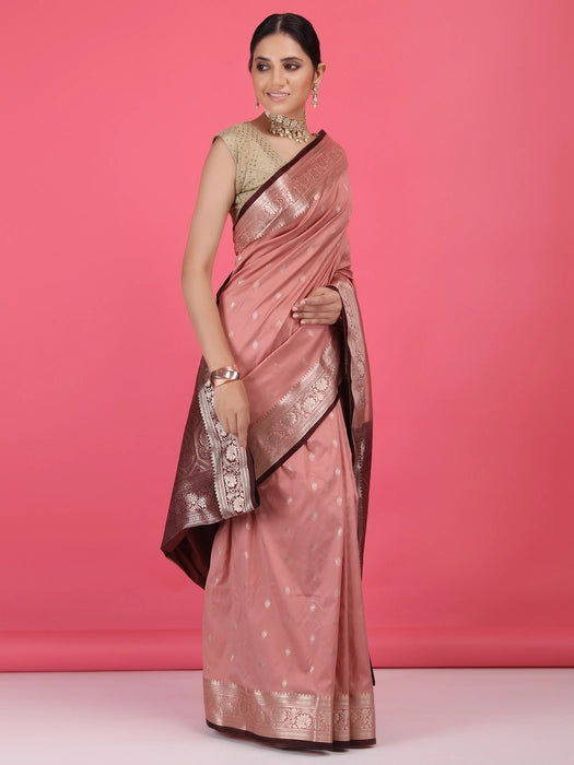 Silk Booti Border with Pallu Saree