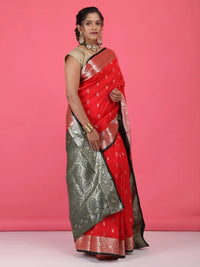 Thumbnail for Silk Booti Border with Pallu Saree