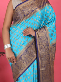 Thumbnail for Paper Silk with Contrast Border Pallu Saree