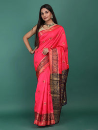 Thumbnail for Poly Silk all over Booti & Border Saree