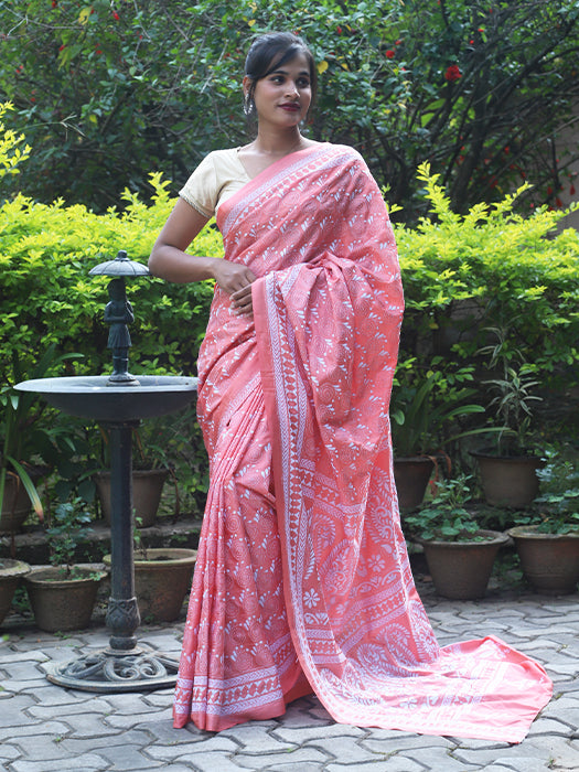 Eri Silk(cold) Kantha (P) Saree