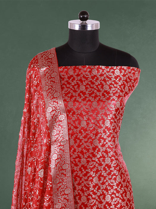 Heavy Banarasi Jaal Suit with Dupatta