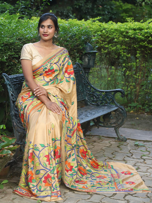 Eri Silk (cold) Kantha Saree