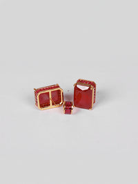 Thumbnail for Square Studed Stone Earrings