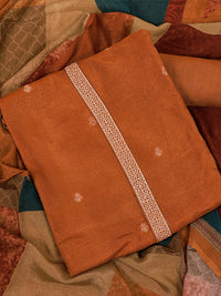 Thumbnail for Plain Self Jacquard Suit with Dupatta