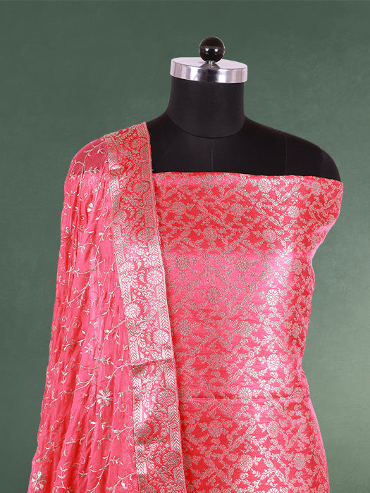 Heavy Banarasi Jaal Suit with Dupatta