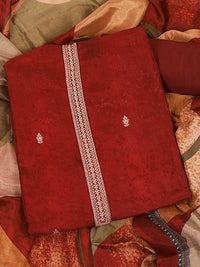 Thumbnail for Plain Self Jacquard Suit with Dupatta