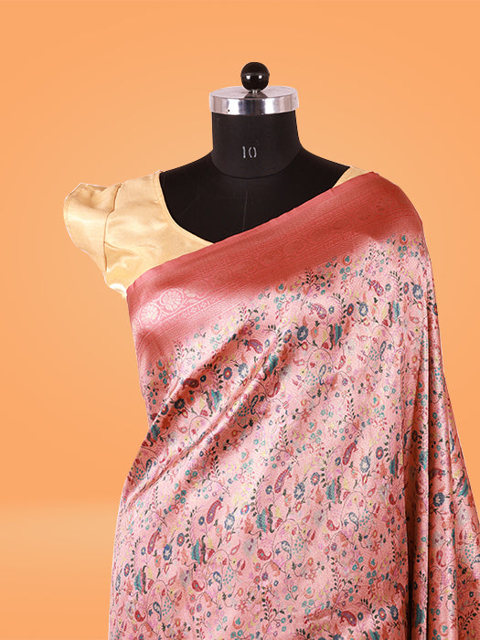 Banarasi Zari Jaal Paper Silk Saree