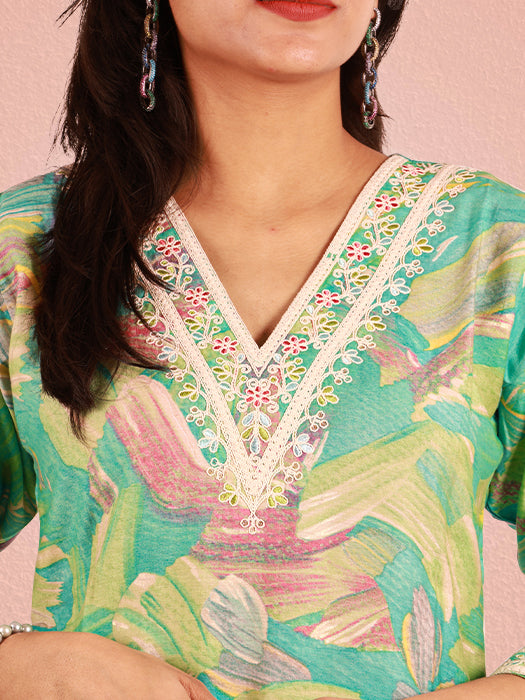 Digital Print V-NECK KURTI