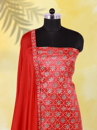 Thumbnail for Pure Russian Dola Jacquard Suit with Dupatta