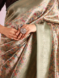 Thumbnail for Banarasi Zari Jaal Paper Silk Saree
