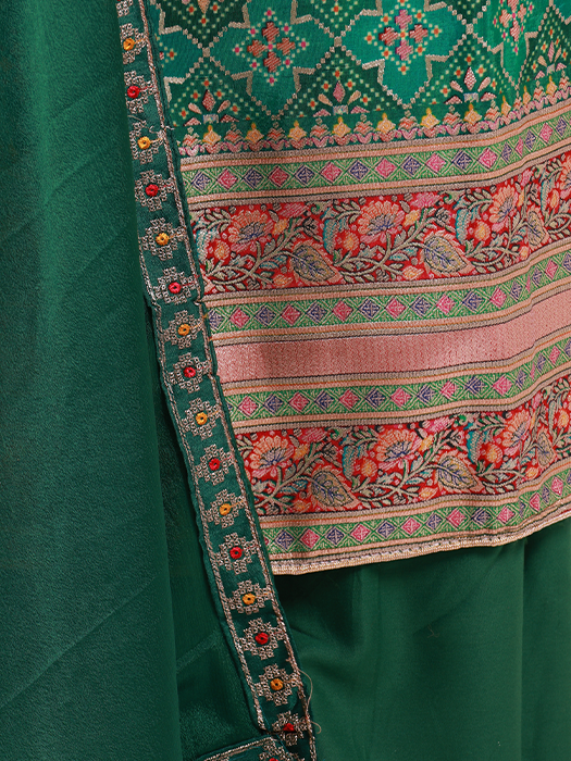 Pure Russian Dola Jacquard Suit with Dupatta