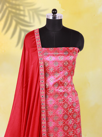 Thumbnail for Pure Russian Dola Jacquard Suit with Dupatta