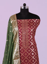 Thumbnail for Pure Viscose Organza Jacquard Suit with Dupatta