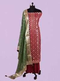 Thumbnail for Pure Viscose Organza Jacquard Suit with Dupatta