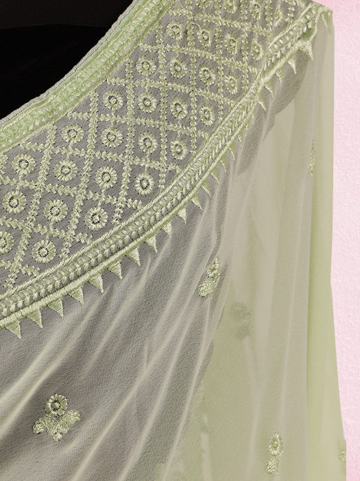 Georgette Thread Embroidery Saree