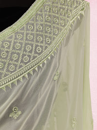 Thumbnail for Georgette Thread Embroidery Saree