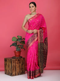 Thumbnail for Poly Silk all over Booti & Border Saree